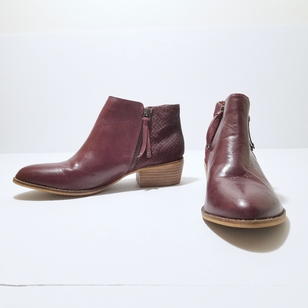 Matisse Brooklyn Red Ankle Booties with Fur - 7.5